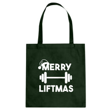 Merry Liftmas Cotton Canvas Tote Bag
