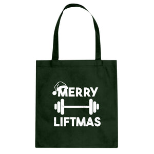 Merry Liftmas Cotton Canvas Tote Bag