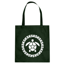 Turtle Sksksk Cotton Canvas Tote Bag