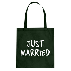 Tote Just Married Canvas Tote Bag