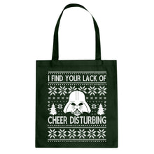 Tote I Find Your Lack of Cheer Disturbing Canvas Tote Bag