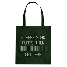 Tote Please Scan Flats Then Letters Canvas Tote Bag