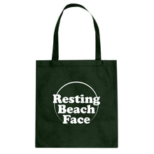 Resting Beach Face Cotton Canvas Tote Bag