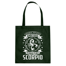 Scorpio Astrology Zodiac Sign Cotton Canvas Tote Bag