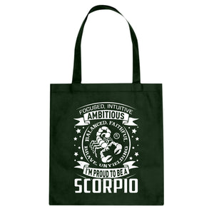Scorpio Astrology Zodiac Sign Cotton Canvas Tote Bag