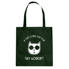 If Cats Could Text Cotton Canvas Tote Bag