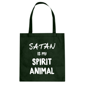 Satan is my Spirit Animal Cotton Canvas Tote Bag