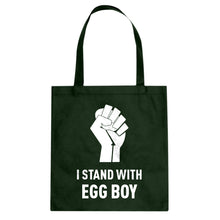 I Stand with Egg Boy Cotton Canvas Tote Bag