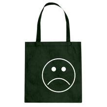 Sad Face Cotton Canvas Tote Bag