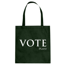 Vote -Plato Cotton Canvas Tote Bag