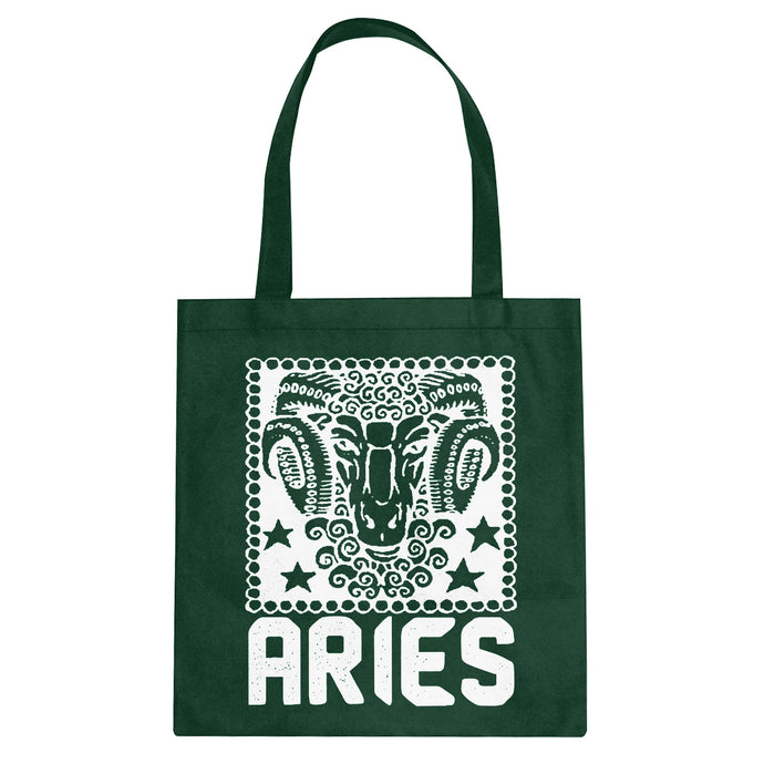 Tote Aries Zodiac Astrology Canvas Tote Bag