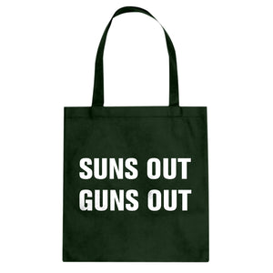 Suns Out Guns Out Cotton Canvas Tote Bag