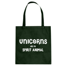 Unicorns are my Spirit Animal Cotton Canvas Tote Bag