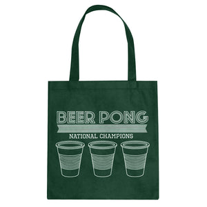 Tote Beer Pong National Champions Canvas Tote Bag