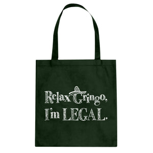 Tote Relax Gringo I'm Legal Sombrero Canvas Tote Bag