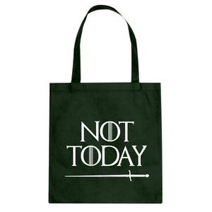 Not Today Cotton Canvas Tote Bag