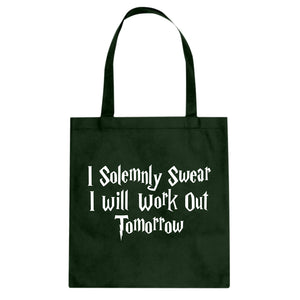 Tote Solemnly Swear to Work Out Canvas Tote Bag