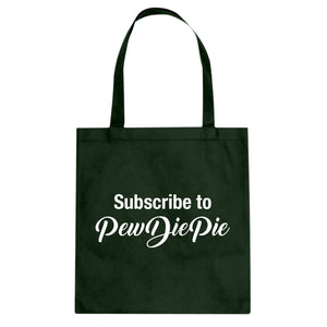 Subscribe to PewDiePie Cotton Canvas Tote Bag