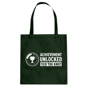 Achievement Unlocked Tied the Knot Cotton Canvas Tote Bag