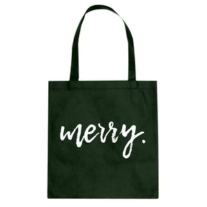 Merry. Cotton Canvas Tote Bag