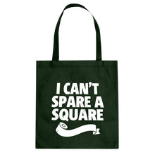 I Can't Spare a Square Cotton Canvas Tote Bag