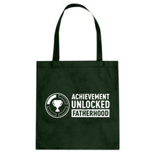 Achievement Unlocked Fatherhood Cotton Canvas Tote Bag