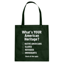 What's Your Heritage? Cotton Canvas Tote Bag