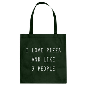 Tote I Love Pizza and like 3 People Canvas Tote Bag