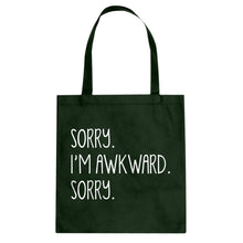 Tote Sorry I'm Awkward Sorry Canvas Tote Bag
