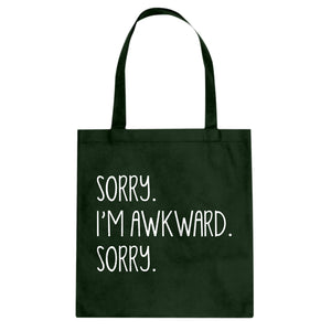 Tote Sorry I'm Awkward Sorry Canvas Tote Bag