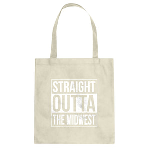 Straight Outta the Midwest Cotton Canvas Tote Bag