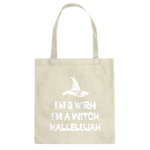 Im a Witch Hallelujah Cotton Canvas Tote Bag