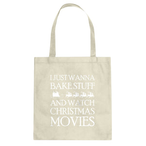 Bake Stuff, Christmas Movies Cotton Canvas Tote Bag