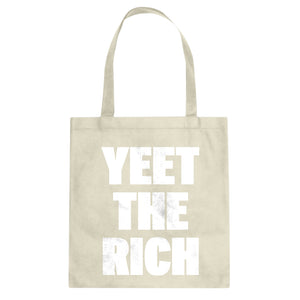 YEET THE RICH Cotton Canvas Tote Bag