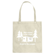 What Happens in the Camper Cotton Canvas Tote Bag