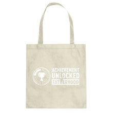 Achievement Unlocked Fatherhood Cotton Canvas Tote Bag