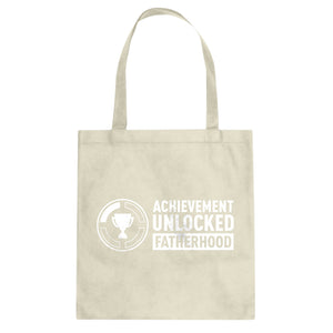 Achievement Unlocked Fatherhood Cotton Canvas Tote Bag