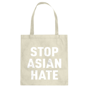 STOP ASIAN HATE Cotton Canvas Tote Bag