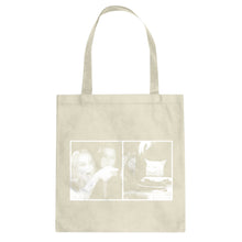Woman Yelling at Cat Meme Cotton Canvas Tote Bag
