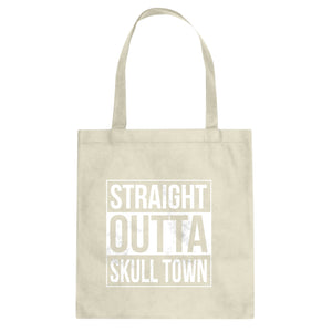 Straight Outta Skull Town Cotton Canvas Tote Bag