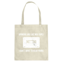 Opinions are like Mixtapes Cotton Canvas Tote Bag