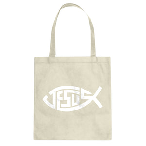 Tote Jesus Fish Canvas Tote Bag