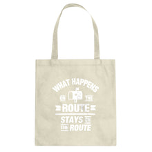 Tote What Happens on the Route Stays on the Route Canvas Tote Bag