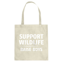 Support Wildlife Raise Boys Cotton Canvas Tote Bag