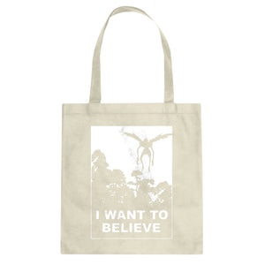 I Want to Believe Shinigami Cotton Canvas Tote Bag