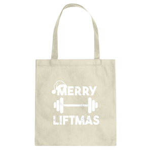 Merry Liftmas Cotton Canvas Tote Bag