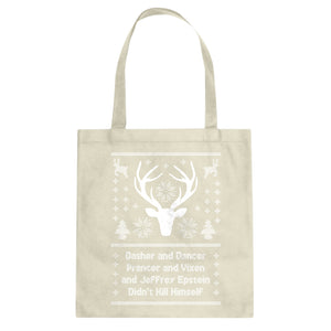 Dasher and Dancer and Jeffrey Epstein Cotton Canvas Tote Bag