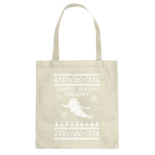 Tote Happy Human Holiday Canvas Tote Bag