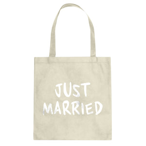 Tote Just Married Canvas Tote Bag