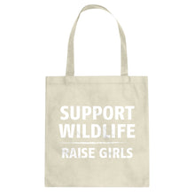 Support Wildlife Raise Girls Cotton Canvas Tote Bag